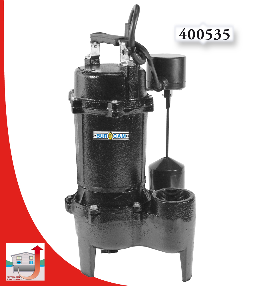 12 1/4 hp 115V 60 Hz BurCam 300319B Sink Pump System 